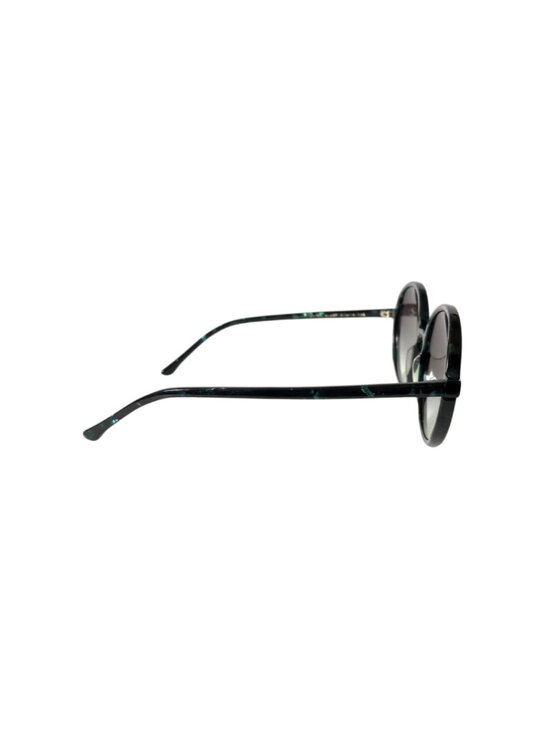 Ceri Hoover Audra Round Circle Sunglasses Womens Black Green Tortoise Acetate main image 7